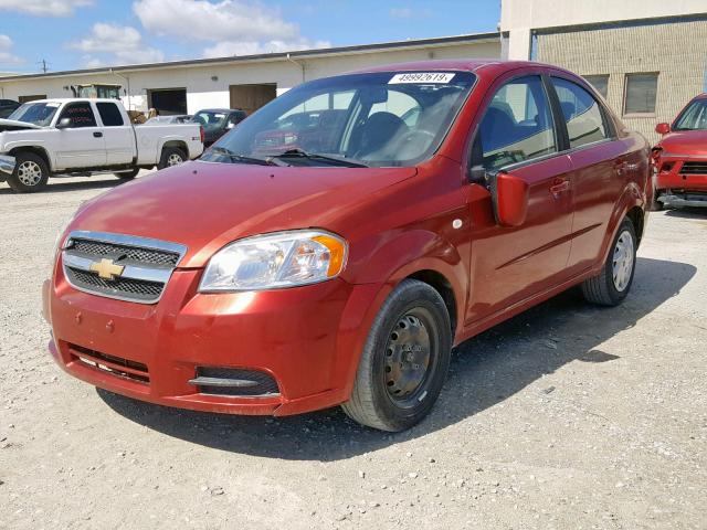 KL1TD56638B092075 - 2008 CHEVROLET AVEO BASE Қызыл фото 2