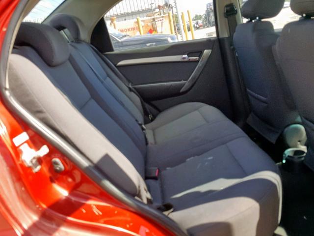 KL1TD56638B092075 - 2008 CHEVROLET AVEO BASE Қызыл фото 6