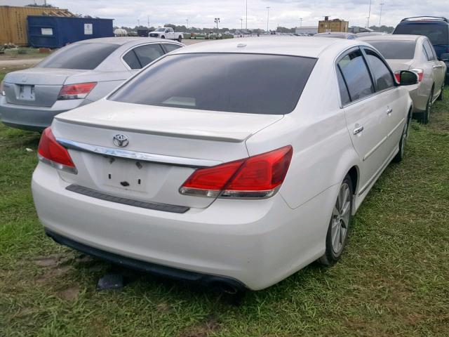 4T1BK3DB1BU424553 - 2011 TOYOTA AVALON BAS WHITE photo 4