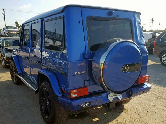 WDCYC3KFXHX273716 - 2017 MERCEDES-BENZ G 550 BLUE photo 3