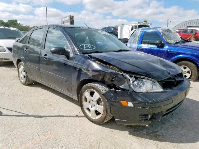 1FAHP34N07W351641 - 2007 FORD FOCUS ZX4 BLACK photo 1