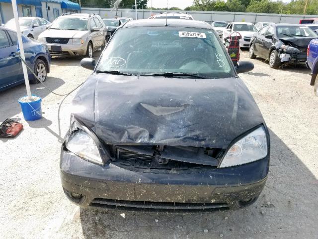 1FAHP34N07W351641 - 2007 FORD FOCUS ZX4 BLACK photo 9