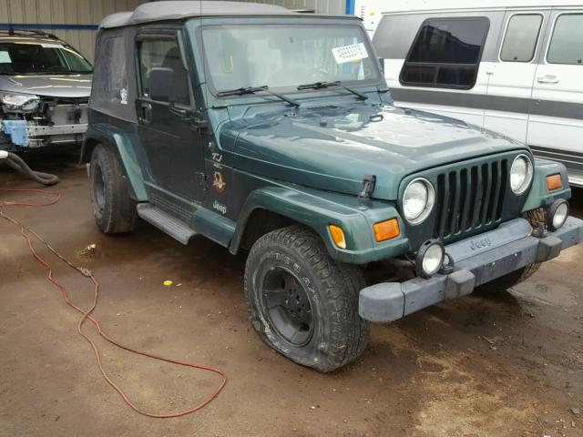 1J4FA59S8YP760697 - 2000 JEEP WRANGLER / GREEN photo 1