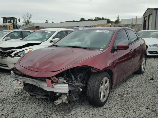 1C3CDFBB2FD264975 - 2015 DODGE DART SXT BURGUNDY photo 2