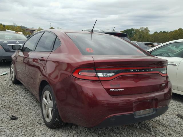 1C3CDFBB2FD264975 - 2015 DODGE DART SXT BURGUNDY photo 3