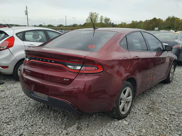 1C3CDFBB2FD264975 - 2015 DODGE DART SXT BURGUNDY photo 4