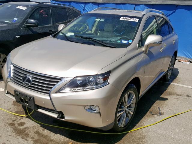 2T2ZK1BA0FC172536 - 2015 LEXUS RX 350 TAN photo 2