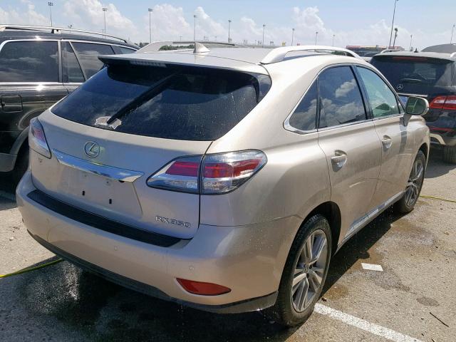 2T2ZK1BA0FC172536 - 2015 LEXUS RX 350 TAN photo 4