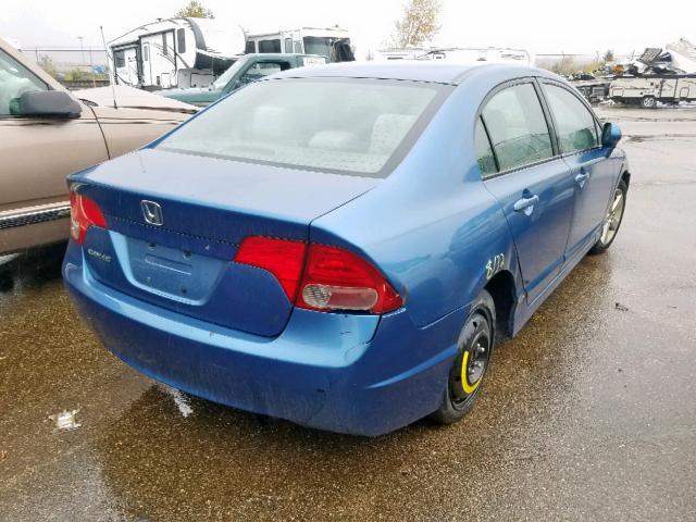 1HGFA16806L011115 - 2006 HONDA CIVIC EX BLUE photo 4