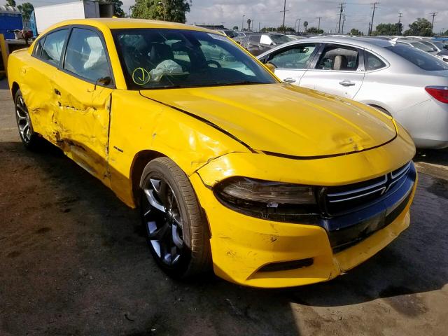 2C3CDXCT1HH557298 - 2017 DODGE CHARGER R/ YELLOW photo 1