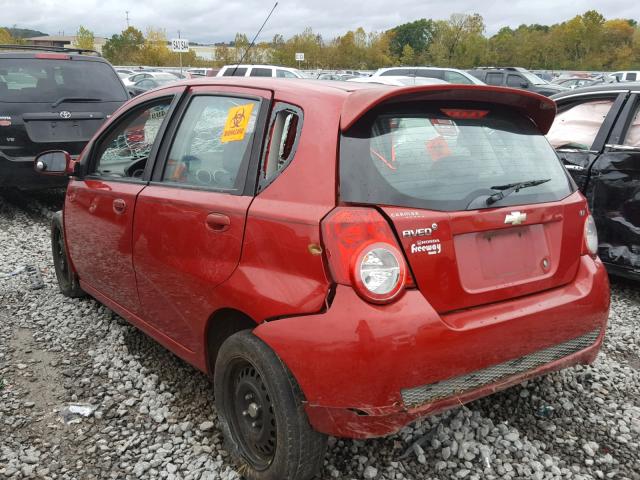 KL1TG6DE1AB104219 - 2010 CHEVROLET AVEO LT BURGUNDY photo 3