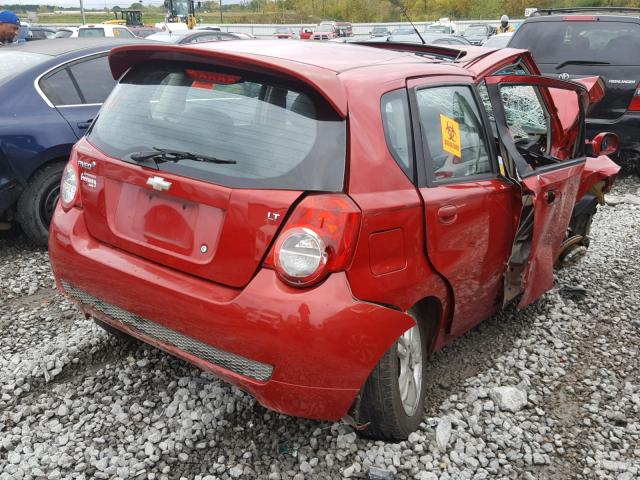 KL1TG6DE1AB104219 - 2010 CHEVROLET AVEO LT BURGUNDY photo 4