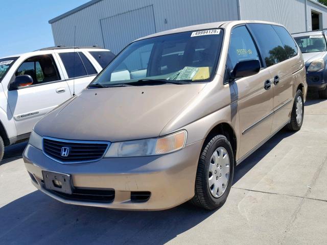 2HKRL185XYH620745 - 2000 HONDA ODYSSEY LX GOLD photo 2