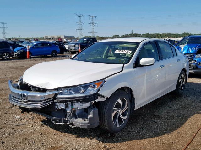 1HGCR2F36GA208082 - 2016 HONDA ACCORD LX WHITE photo 2