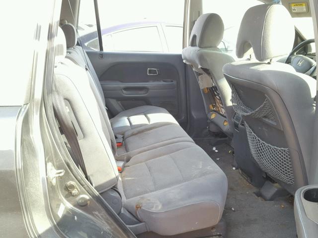 5FNYF28318B024543 - 2008 HONDA PILOT SE GRAY photo 6