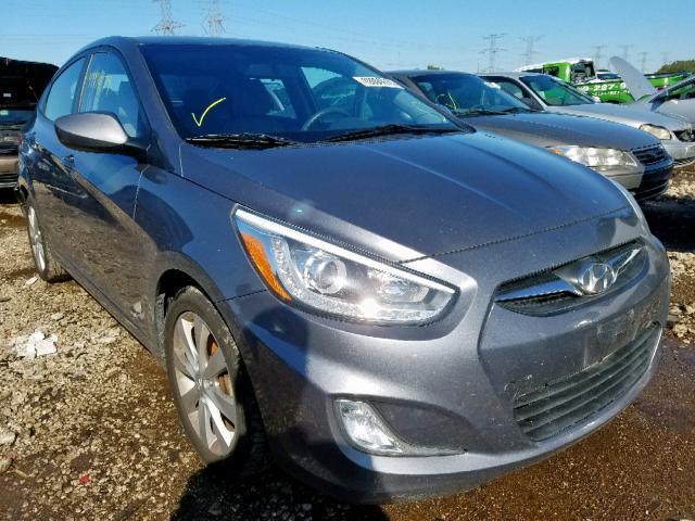 KMHCU4AE4EU597927 - 2014 HYUNDAI ACCENT GLS GRAY photo 1