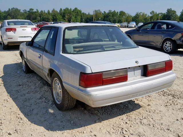 1FACP40MXPF119027 - 1993 FORD MUSTANG LX SILVER photo 3