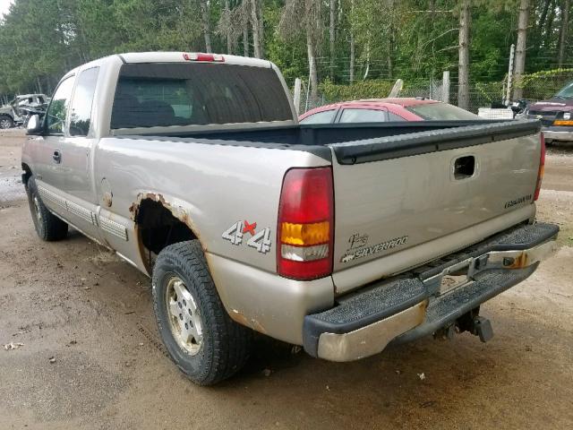 1GCEK19V72E255125 - 2002 CHEVROLET SILVERADO GRAY photo 3