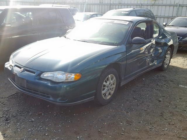 2G1WW12E4Y9192833 - 2000 CHEVROLET MONTE CARL მწვანე ფოტო 2