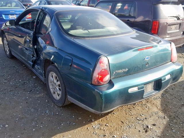 2G1WW12E4Y9192833 - 2000 CHEVROLET MONTE CARL მწვანე ფოტო 3