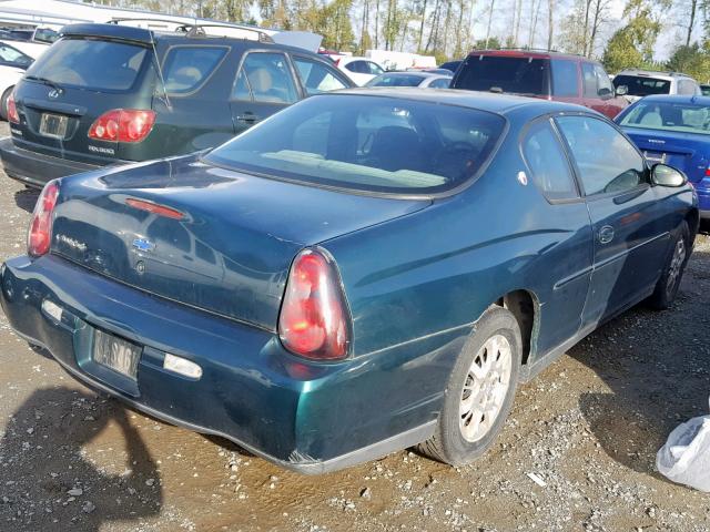 2G1WW12E4Y9192833 - 2000 CHEVROLET MONTE CARL მწვანე ფოტო 4