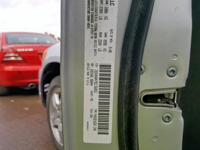 1B3HB48A79D156853 - 2009 DODGE CALIBER SX SILVER photo 10