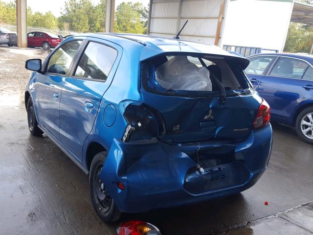 ML32A3HJ0FH033758 - 2015 MITSUBISHI MIRAGE DE BLUE photo 3