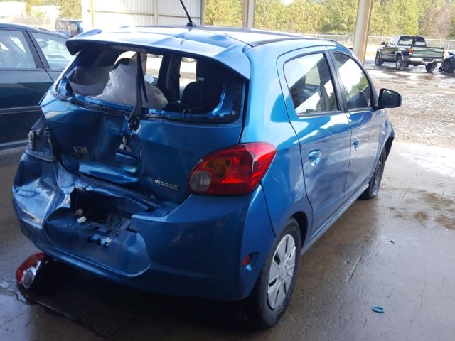 ML32A3HJ0FH033758 - 2015 MITSUBISHI MIRAGE DE BLUE photo 4