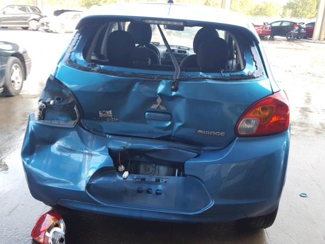 ML32A3HJ0FH033758 - 2015 MITSUBISHI MIRAGE DE BLUE photo 9