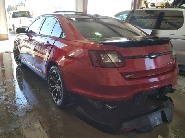 1FAHP2KTXAG100977 - 2010 FORD TAURUS SHO RED photo 3