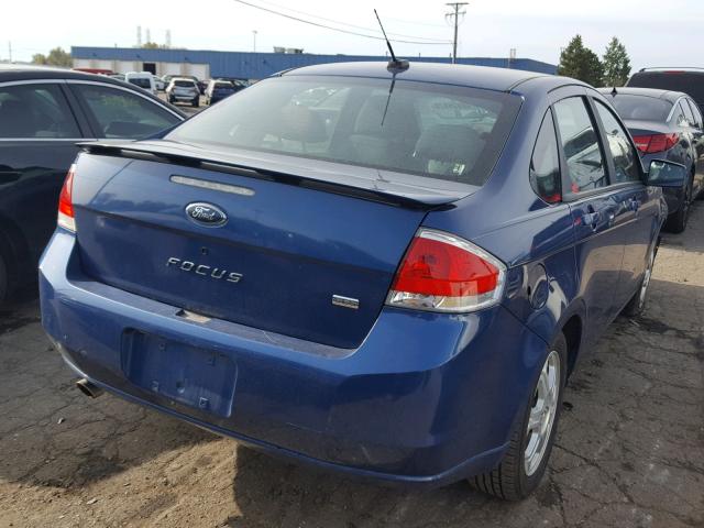 1FAHP36NX9W254348 - 2009 FORD FOCUS SES BLUE photo 4