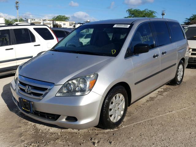 5FNRL38207B126666 - 2007 HONDA ODYSSEY LX BEIGE photo 2