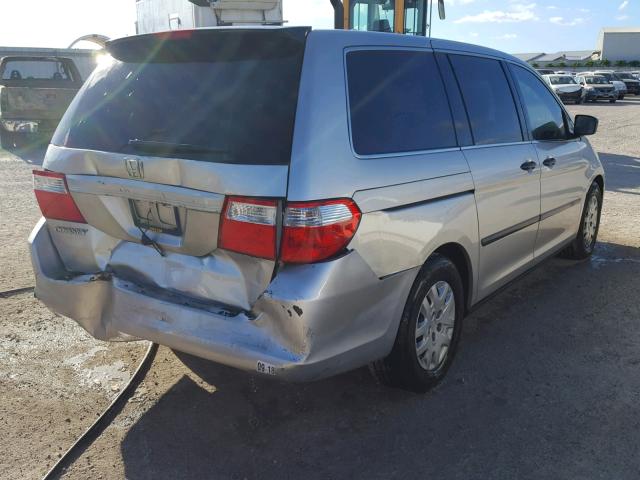 5FNRL38207B126666 - 2007 HONDA ODYSSEY LX BEIGE photo 4