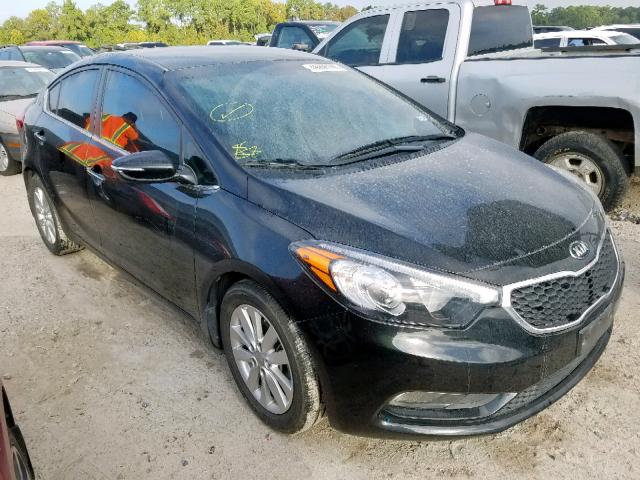 KNAFX4A80E5219212 - 2014 KIA FORTE EX BLACK photo 1