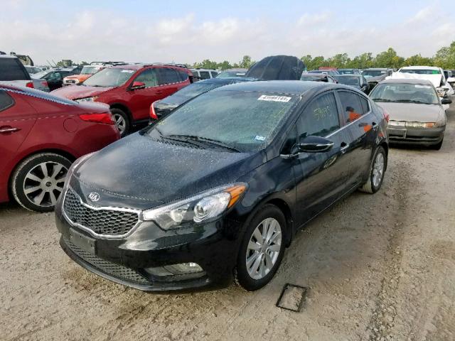 KNAFX4A80E5219212 - 2014 KIA FORTE EX BLACK photo 2