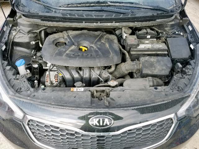 KNAFX4A80E5219212 - 2014 KIA FORTE EX BLACK photo 7