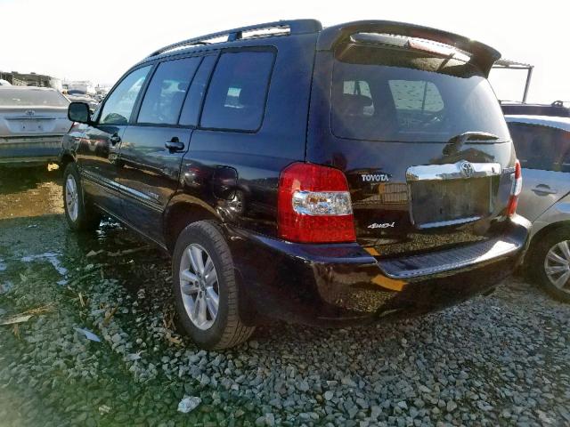 JTEEW21A460030808 - 2006 TOYOTA HIGHLANDER BLACK photo 3