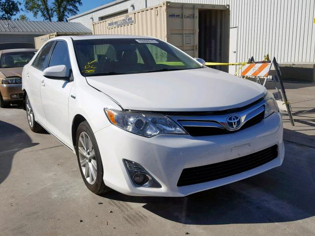 4T1BD1FK5CU018532 - 2012 TOYOTA CAMRY HYBR WHITE photo 1