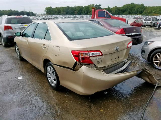 4T1BF1FK0CU006654 - 2012 TOYOTA CAMRY BASE GOLD photo 3