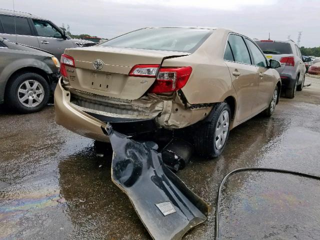 4T1BF1FK0CU006654 - 2012 TOYOTA CAMRY BASE GOLD photo 4