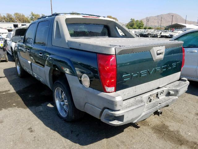 3GNEC13T13G133916 - 2003 CHEVROLET AVALANCHE GREEN photo 3