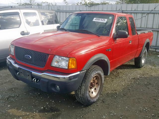 1FTZR45E12PA44222 - 2002 FORD RANGER SUP RED photo 2