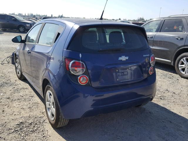 1G1JA6SGXD4108180 - 2013 CHEVROLET SONIC LS BLUE photo 3