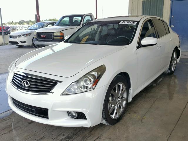 JN1CV6AP7AM202148 - 2010 INFINITI G37 BASE WHITE photo 2