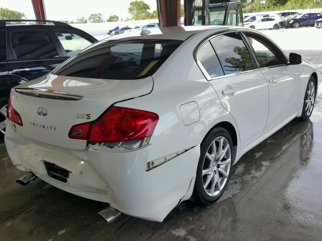 JN1CV6AP7AM202148 - 2010 INFINITI G37 BASE WHITE photo 4