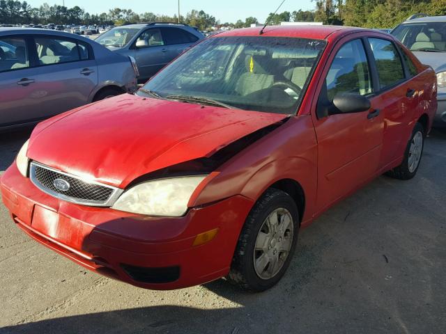 1FAFP34N47W222325 - 2007 FORD FOCUS ZX4 RED photo 2