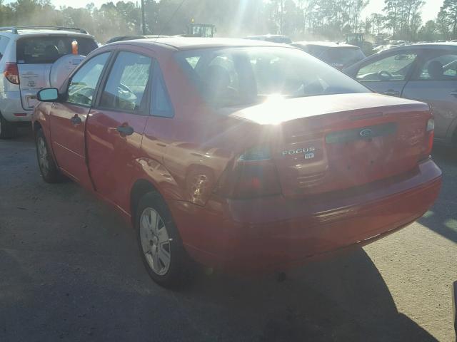 1FAFP34N47W222325 - 2007 FORD FOCUS ZX4 RED photo 3