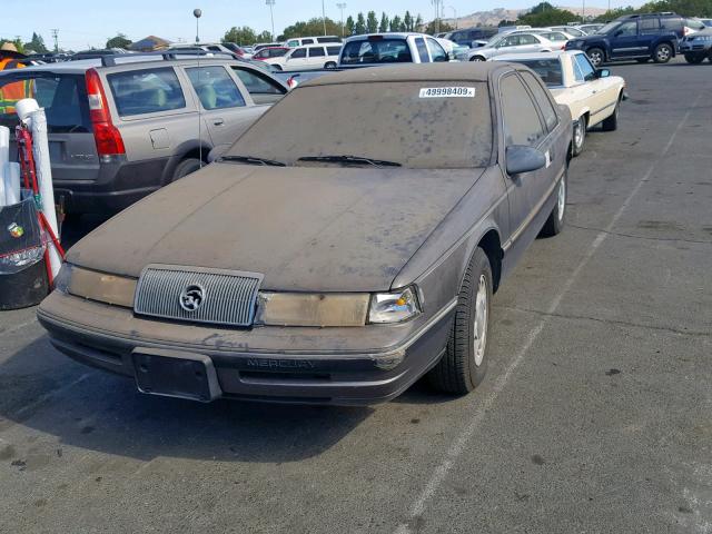 1MEPM6043KH667141 - 1989 MERCURY COUGAR LS CHARCOAL photo 2