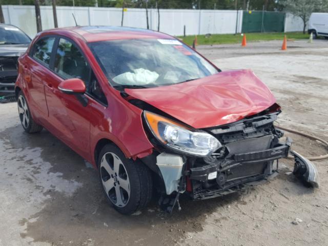 KNADN5A38C6032847 - 2012 KIA RIO EX RED photo 1