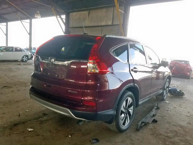 5J6RM3H93FL023628 - 2015 HONDA CR-V TOURI MAROON photo 4